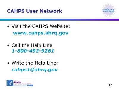 CAHPS User Network
