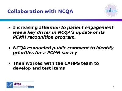 Collaboration with NCQA