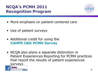 NCQA's PCMH 2011 Recognition Program