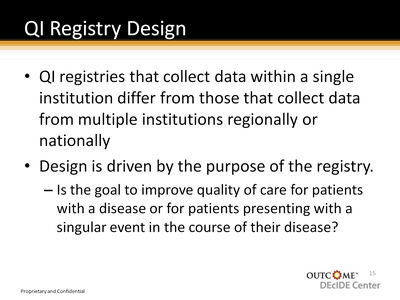 QI Registry Design