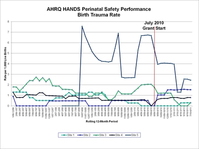 AHRQ HANDS Perinatal Safety Performance Birth Trauma Rate