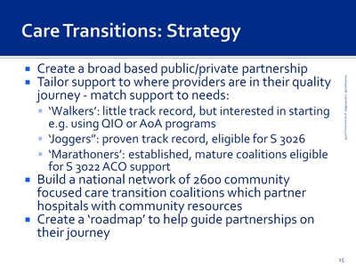 Care Transitions: Strategy