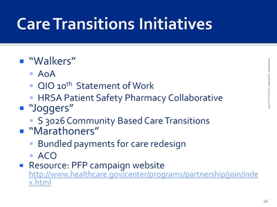 Care Transitions Initiatives