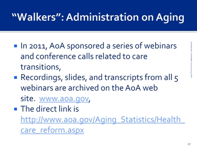 "Walkers": Administration on Aging