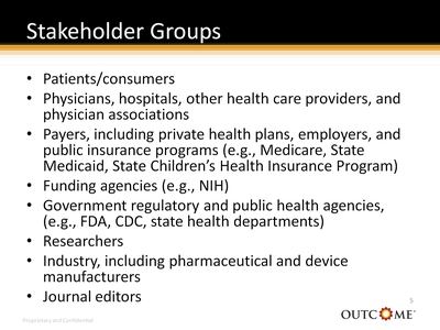 Stakeholder Groups