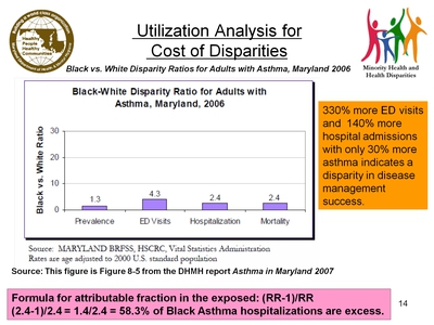 Utilization Analysis for Cost of Disparities