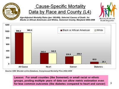 Cause-Specific Mortality Data by Race and County (L4)