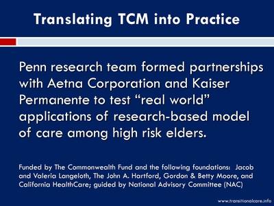 Translating TCM into Practice