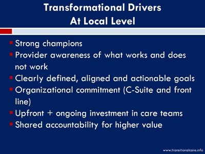 Transformational Drivers At Local Level