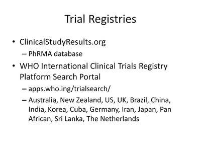 Trial Registries
