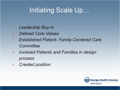 Initiating Scale Up . . .