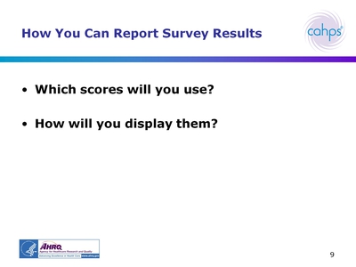 How You Can Report Survey Results