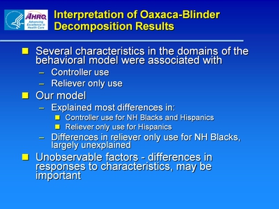 Interpretation of Oaxaca-Blinder Decomposition Results