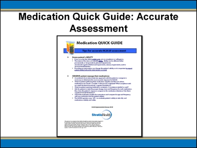 Medication Quick Guide: Accurate Assessment