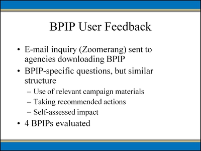 BPIP User Feedback