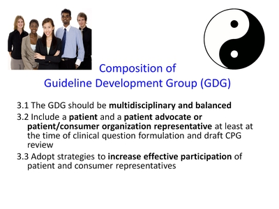Composition of Guideline Development Group (GDG)