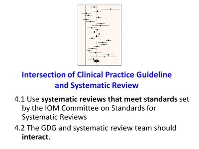 Intersection of Clinical Practice Guideline and Systematic Review