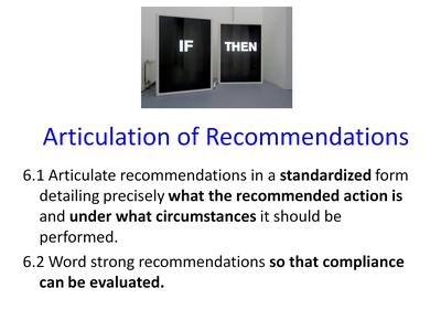 Articulation of Recommendations