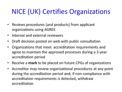 NICE (UK) Certifies Organizations