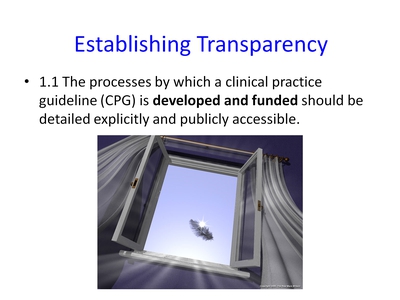 Establishing Transparency