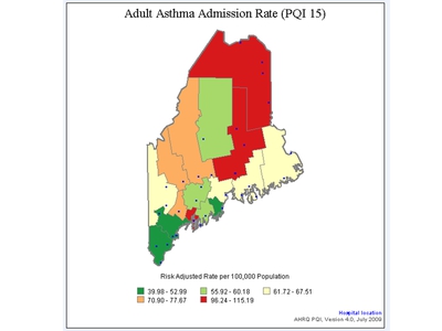 Adult Asthma Admission Rate in the State of Maine