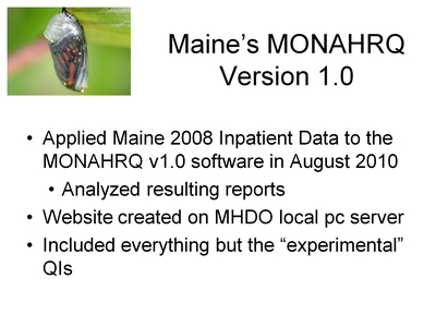 Maine's MONAHRQ Version 1.0