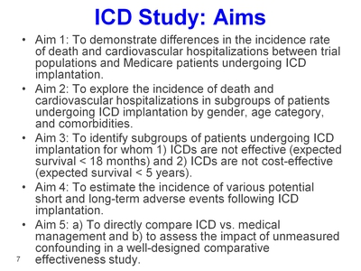 ICD Study: Aims