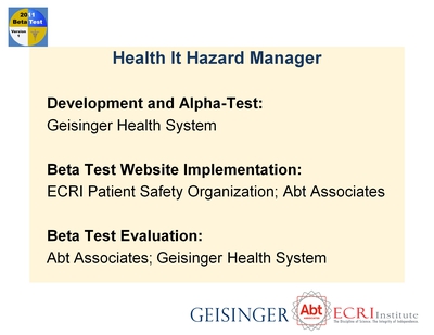 Health IT Hazard Manager