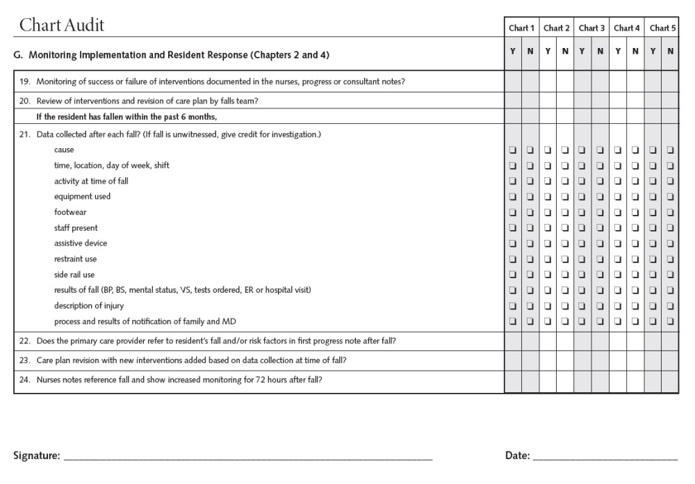 Page 3 of Chart Audit of the FMP Self-Assessment Tool. Go to [D] Text Description for details.