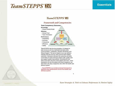 TeamSTEPPS Framework. Image: the TeamSTEPPS icon.