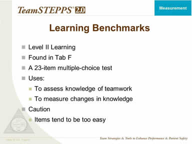 Learning Benchmarks