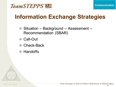 Information Exchange Strategies