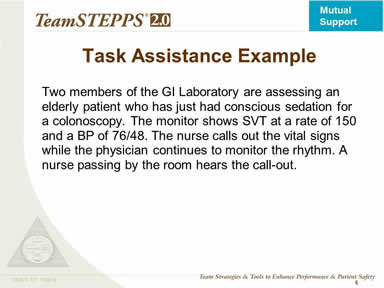Task Assistance Example