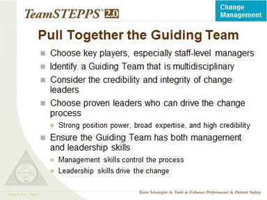 Pull Together the Guiding Team