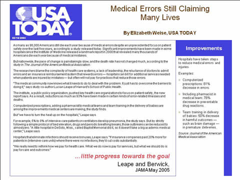 USA Today article with the above title discusses the JAMA article described below.