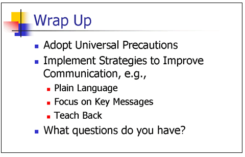 This slide provides a wrap up and summary of the presentation. For details, go to the Text Description [D].
