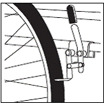 drawing of Brake Lever from a Wheelchair Wheel