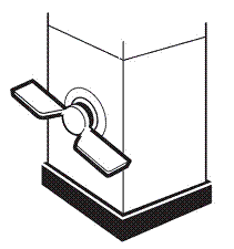 drawing of a leg lock pad with a leg lock assembly