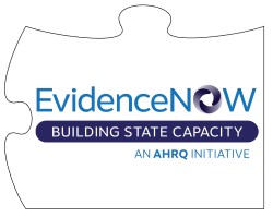 A puzzle piece shows the EvidenceNOW: Building State Capacity Initiative logo
