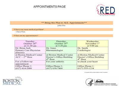 Appointments Page