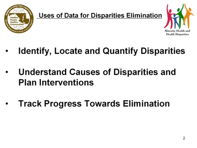 Uses of Data for Disparities Elimination