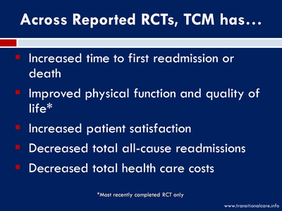 Across Reported RCTs, TCM has . . .