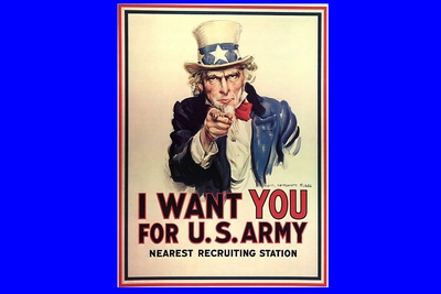 Image: The "I Want You for U.S. Army" Uncle Sam recruiting poster