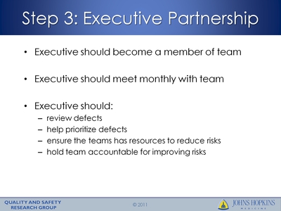 Step 3: Executive Partnership