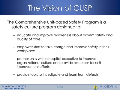The Vision of CUSP