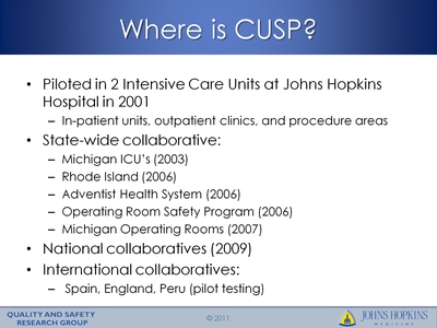 Where is CUSP?