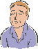 Cartoon image of a sad-faced man