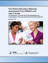 cover to the The Patient Education Materials Assessment Tool (PEMAT) and User's Guide