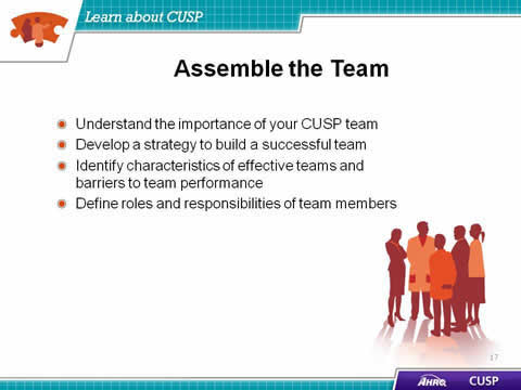 Text Description is below the image. Image: Team members standing together.