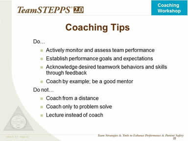 Coaching Tips